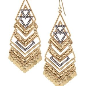 Stella & Dot Horizon Gold Chandelier Earrings
